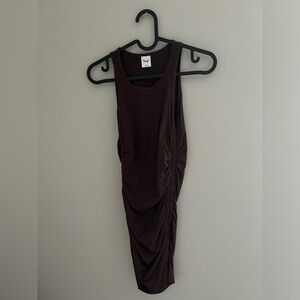 Aritzia tank top ruched dress from TNA in size extra small